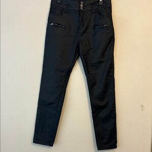 Black Slim Fit faux leather look Pants Size 28/8-10